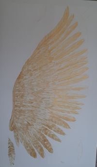 Piroska Szollar, Engelsflügel, 100 x 60 cm, Acryl auf Leinwand